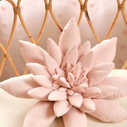Pastel Pink Succulent Pillow Boho Nursery & Feminine Home Decor - thumbnail 3