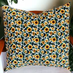 Rifle Paper Co Curio Sunflower Fields in Cream Fabric Pillow Cover - thumbnail 2