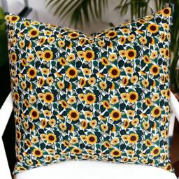 Rifle Paper Co Curio Sunflower Fields in Cream Fabric Pillow Cover - thumbnail 3