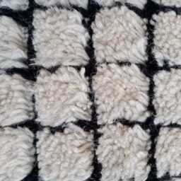 Handmade Wool Moroccan Checker Rug, Custom Beni Ourain Style - thumbnail 4