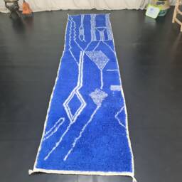 Beni Ourain Rug, Custom Moroccan Artistic Abstract Berber Tribal Tapis Marocain, Marokko Teppich, White Wool - thumbnail 4