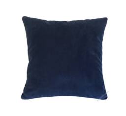 Navy Blue Velvet Suede Decorative Throw Pillow Cover/Case Cushion 18x18 - thumbnail 1
