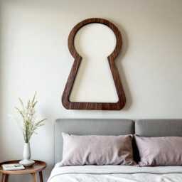 Keyhole Shaped Picture Frames, With Hook, in Oak, Walnut Or Cherry, Bespoke Sizes & Engravings - thumbnail 3
