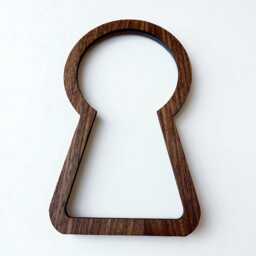 Keyhole Shaped Picture Frames, With Hook, in Oak, Walnut Or Cherry, Bespoke Sizes & Engravings - thumbnail 4