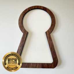 Keyhole Shaped Picture Frames, With Hook, in Oak, Walnut Or Cherry, Bespoke Sizes & Engravings - thumbnail 2