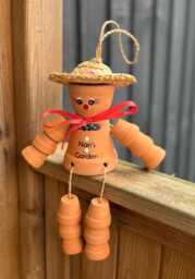 Personalised Plant Pot Lady With Floral Hat Hanging Garden Ornament - Mother's Day , Birthday, Easter Gift 2026 Mum, Nan, Grandma - thumbnail 1