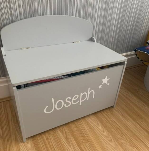 Toy Box Name Labels - Stickers Decal Custom Made Vinyl Self-Adhesive Personalised - image 1