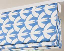 Scion Pajaro Electric Blue Roman Blind - Mid Century Modern Made To Measure - thumbnail 1