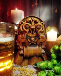 Flying Spaghetti Monster Beer Altar Carving Wood Pirates Pastafarian Pastafarianism Religion R'amen - thumbnail 1
