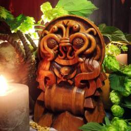 Flying Spaghetti Monster Beer Altar Carving Wood Pirates Pastafarian Pastafarianism Religion R'amen - thumbnail 2