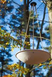 The Plaster Dish Pendant Light With Jute Rope & Bronze Fixings 60cm Diameter
