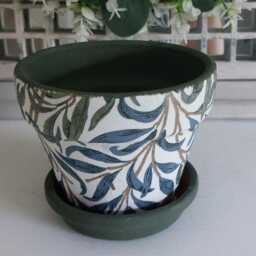 Beautiful Decoupaged William Morris Inspired Terracotta Indoor Plant Pots.other Designs Available.hand Decorated - thumbnail 3