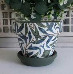 Beautiful Decoupaged William Morris Inspired Terracotta Indoor Plant Pots.other Designs Available.hand Decorated - thumbnail 1