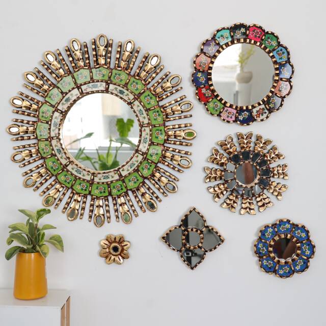 "Peruvian Mirrors ""Green Rainbow Collection" - image 1