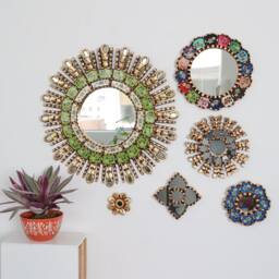 "Peruvian Mirrors ""Green Rainbow Collection" - thumbnail 2
