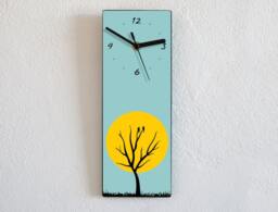Love Birds Sitting On A Sunset Tree - Wall Clock - thumbnail 1