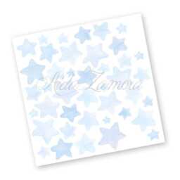 Premium Fabric Wall Decal, Blue Stars, Nursery Wall Decal, Watercolor Stars Nursery Sticker, Blue Stars Stickers - thumbnail 4