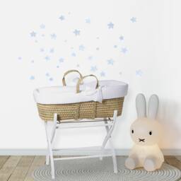 Premium Fabric Wall Decal, Blue Stars, Nursery Wall Decal, Watercolor Stars Nursery Sticker, Blue Stars Stickers - thumbnail 3