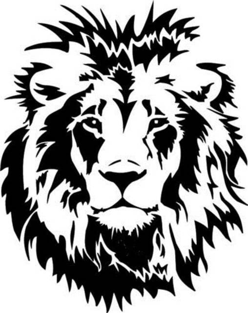 Large 21 X18 Lion Car Bonnet Side Sticker Decal Wall Art Animal Safari Jungle Graphic