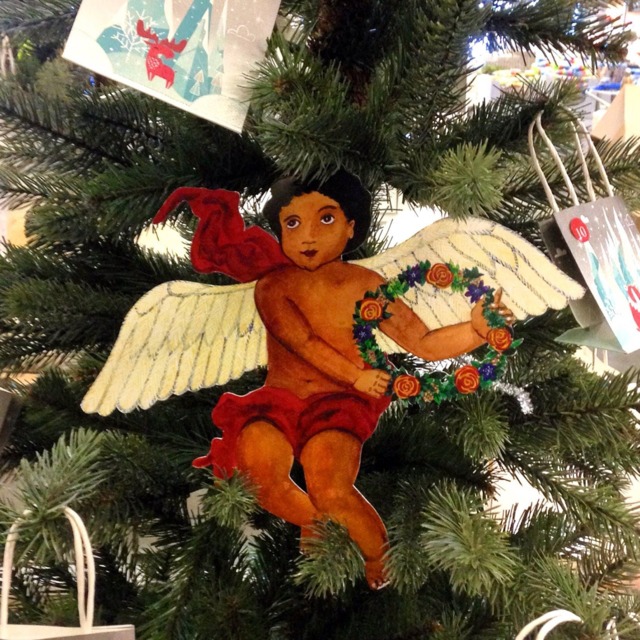 Personalize It Cherub Kid Classic - Multi-Use 10''x 12'' Diy Customize Great For Baby's 1st Christmas - Medium Skin Tone Angel Tree Topper - image 1