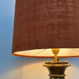 Burnt Orange Textured Velvet Drum Lampshade Saffron Ceiling Light Shade - thumbnail 2