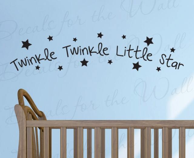 Twinkle Little Star Girl Or Boy Room Kid Baby Nursery Vinyl Wall Decal Quote Sticker Lettering Art Mural Letters Decor Saying Decoration B99 - image 1