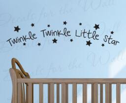 Twinkle Little Star Girl Or Boy Room Kid Baby Nursery Vinyl Wall Decal Quote Sticker Lettering Art Mural Letters Decor Saying Decoration B99 - thumbnail 1