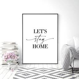 Let's Stay Home - Bedroom Print Prints Wall Art Decor - thumbnail 2