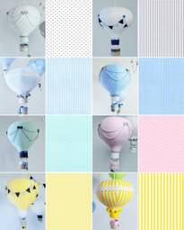 Hot Air Balloon Mobile - Custom Nursery Decor, Travel Theme