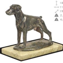 Dobermann , Dog Sand Marble Base Statue, Limited Edition, Artdog. Made Of Cold Cast Bronze. Solid, Perfect Gift. Limited Edition - thumbnail 4