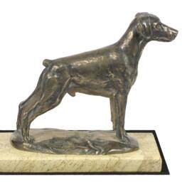 Dobermann , Dog Sand Marble Base Statue, Limited Edition, Artdog. Made Of Cold Cast Bronze. Solid, Perfect Gift. Limited Edition - thumbnail 2