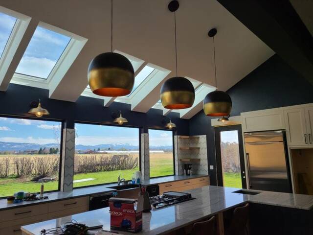 Set Of 3 Modern Kitchen Island Pendant Lights, Solid Brass Hanging Ceiling Lamps - image 1