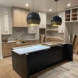Set Of 3 Modern Kitchen Island Pendant Lights, Solid Brass Hanging Ceiling Lamps - thumbnail 3