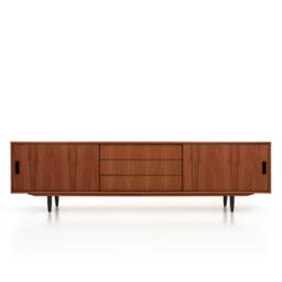 Mid-Century Sideboard, Dresser, Commode, Credenza Made Of Oak Vaneer - Teak Colour Livlo T-S02
