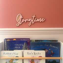Wood & Acrylic Story Time Reading Corner Sign, Once Upon A Wall Art - thumbnail 3