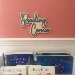 Wood & Acrylic Story Time Reading Corner Sign, Once Upon A Wall Art - thumbnail 2