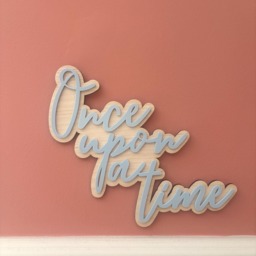 Wood & Acrylic Story Time Reading Corner Sign, Once Upon A Wall Art