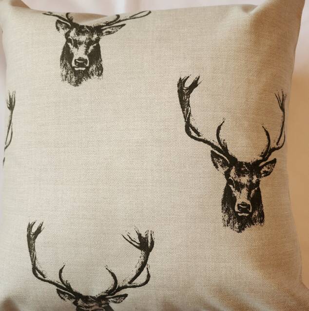 Woodland Stag Reindeer Cotton Cushion Cover/Pillow