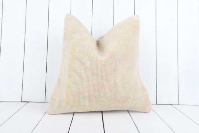 Vintage Turkish Kilim Pillow Cover, Bohemian Decor - 16x16 - image 1
