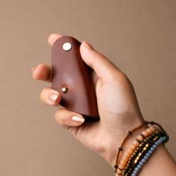 Full-Grain Leather Key Organizer, Personalized Holder, Handmade Cover - thumbnail 2