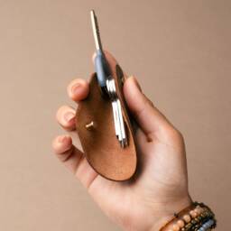 Full-Grain Leather Key Organizer, Personalized Holder, Handmade Cover - thumbnail 3