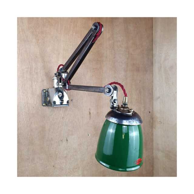 Edl 3 Arm Wall Light, Vintage Industrial Factory Lighting - image 1