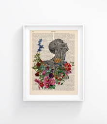 Anatomy Print, Medical Wall Decor, Upcycled Page, Book Print, Vintage Illustration - Rebirth Retro Poster, Book Print 103 - thumbnail 1