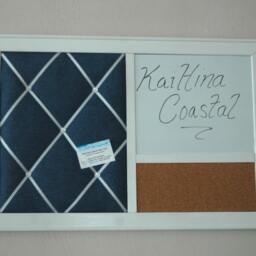 Denim French Memo Board Whiteboard, Corkboard Organizer - 16x24 - thumbnail 2