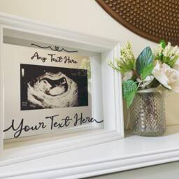 Personalised Baby Scan Photo Box Frame Metal Sign - Add Any Scan, Text & Choose From A Range Of Gorgeous Finishes Lovely Keepsake - thumbnail 2