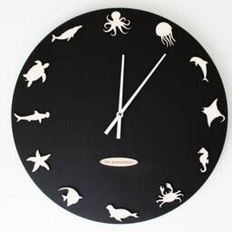 Ocean Animal Wall Clock Handmade Wooden Marine Life Decor - thumbnail 3