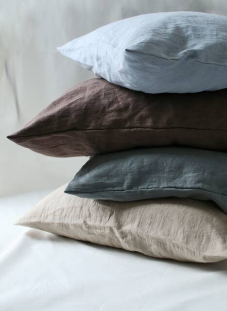 Linen Pillowcase Envelope Style Pillow Case Cushion Covers Natural Stonewashed Soft Cover Bedroom - image 1