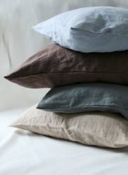 Linen Pillowcase Envelope Style Pillow Case Cushion Covers Natural Stonewashed Soft Cover Bedroom
