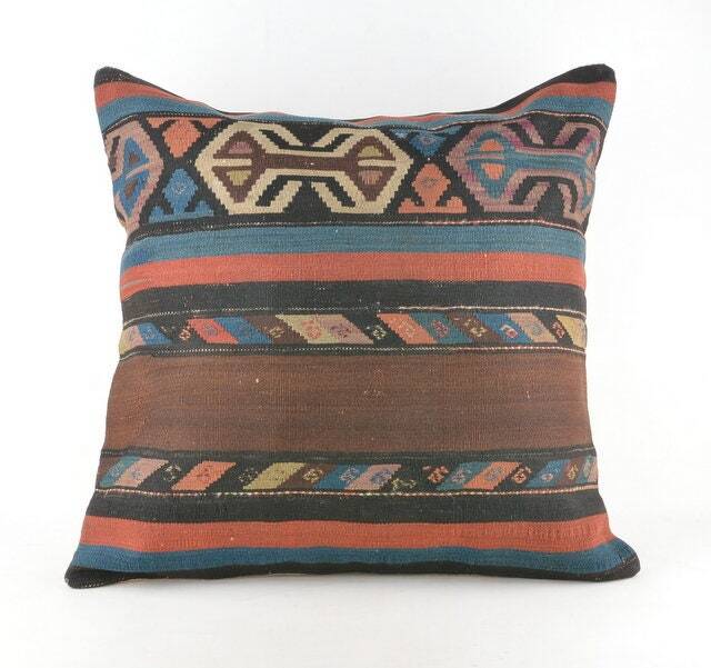 "Kilim Pillow 24x24 Inc , Wool Kilim Cousin From Anatolia, 24""x24" - image 1