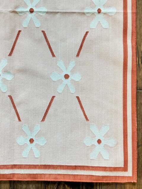 Provence Flower Mural Handmade Cotton Dhurrie - image 1